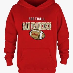 San Francisco Football Red Kids Hoodie